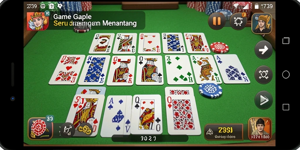 Tampilan gameplay Gaple yang seru dan interaktif.