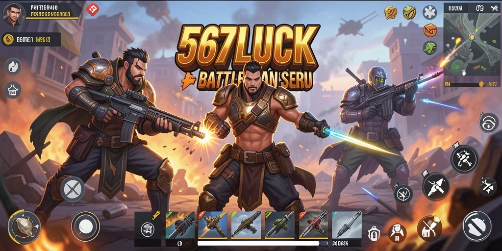 Screenshot gameplay seru dari 567LUCK menampilkan pertempuran intens.