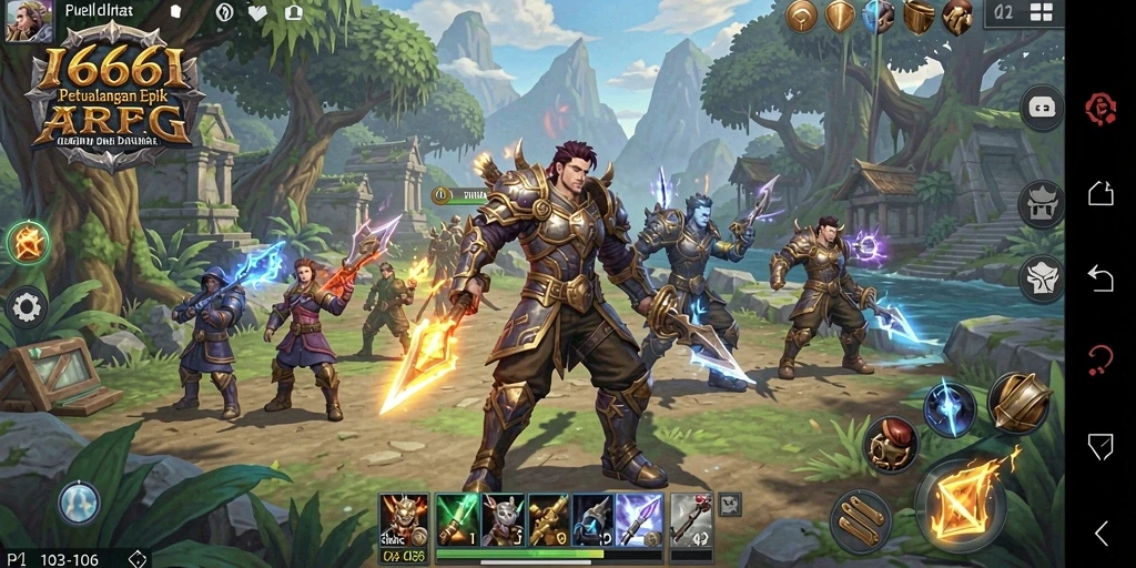 Screenshot gameplay 666I yang menampilkan pertarungan seru.