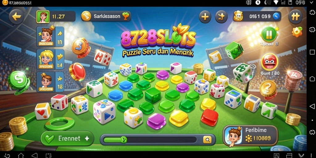 Tampilan gameplay 8728SLOTS menunjukkan tantangan puzzle yang menarik.