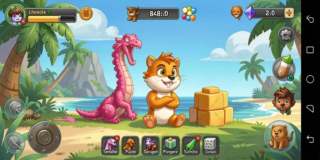 Screenshot gameplay 8ZK dengan tantangan puzzle yang menarik.