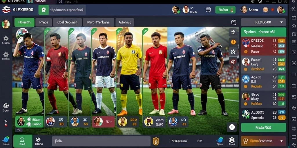 Tampilan gameplay taruhan olahraga yang menarik di ALEXIS500.