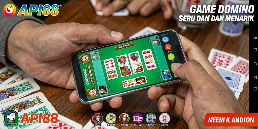 Screenshot gameplay API88 dengan suasana Domino yang seru.