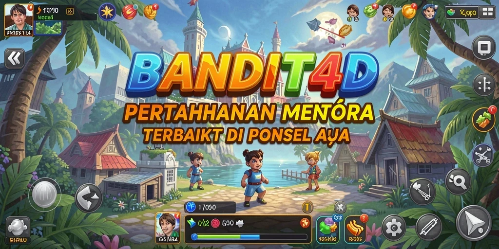 Gameplay seru dengan strategi menara bertahan di BANDIT4D.