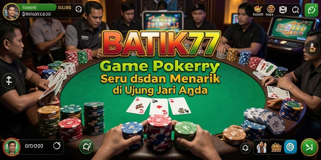Gameplay seru dan mendebarkan di BATIK77, aplikasi poker terbaik.