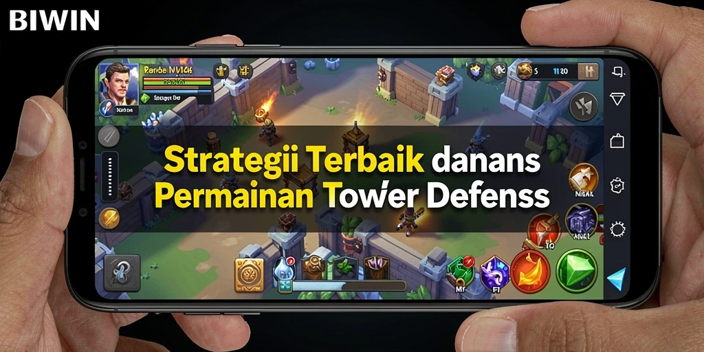 Gameplay menarik dalam BIWIN Tower Defense yang mendebarkan.