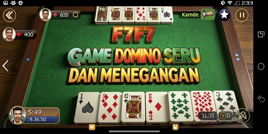 Tangkapan layar gameplay seru game Domino F7F7.