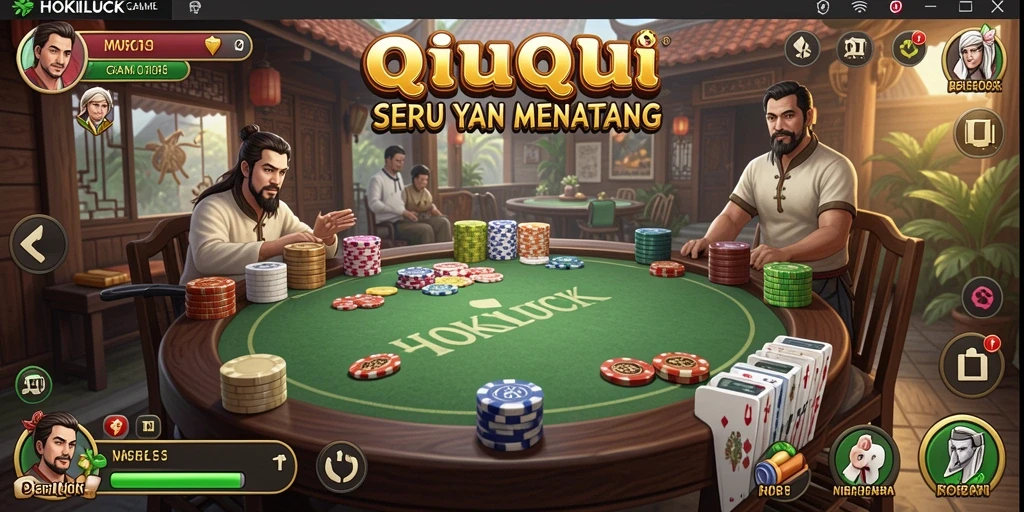 Tampilan gameplay HOKILUCK yang menarik dan seru dalam QiuQiu.