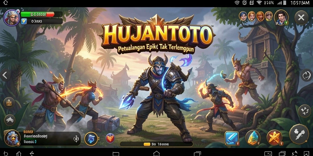 Tampilan permainan HUJANTOTO dengan grafik menakjubkan dan petualangan menarik.