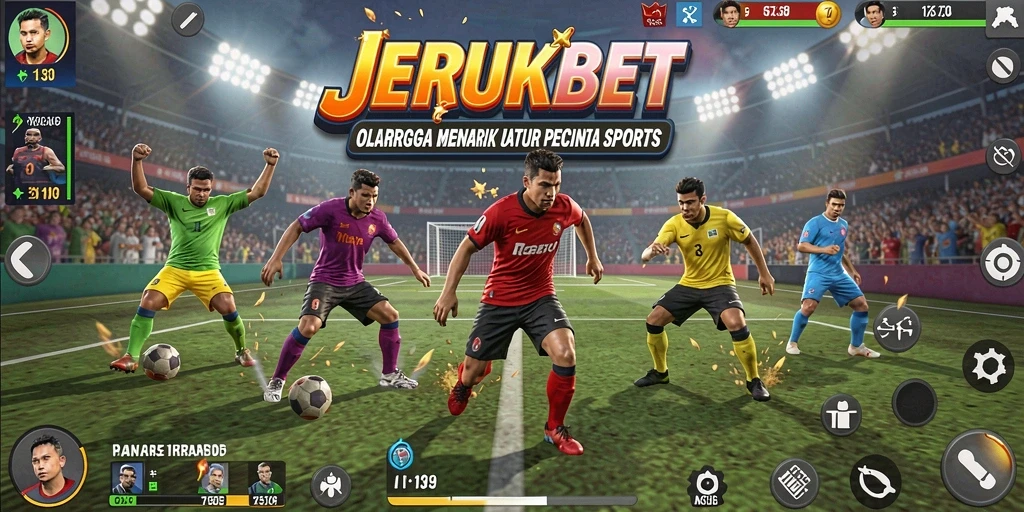 Tampilan gameplay JERUKBET yang seru dalam pertandingan olahraga.