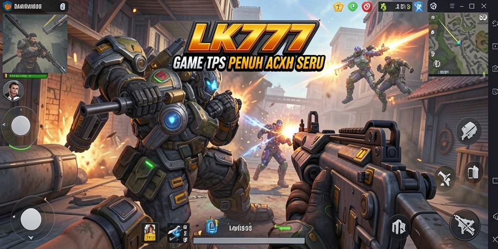 Screenshot gameplay LK777 menampilkan aksi tembak-menembak yang intens.