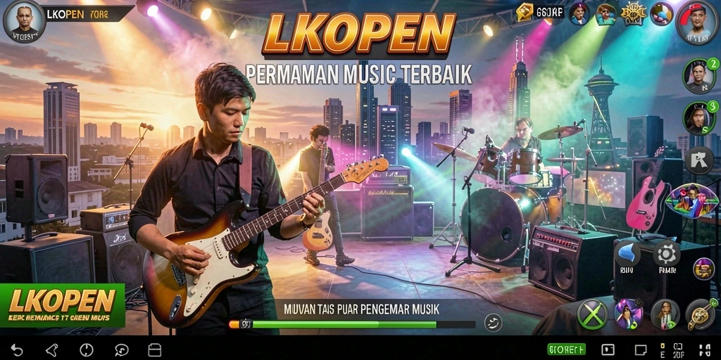 Screenshot LKOPEN menampilkan gameplay interaktif yang seru.