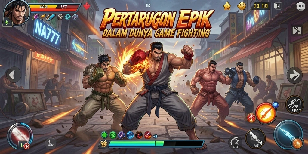 Tangkapan layar gameplay NA777 yang menampilkan aksi pertarungan yang seru.