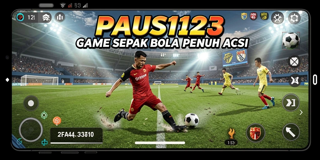 Tampilan gameplay PAUS123 yang seru dan penuh strategi sepak bola.