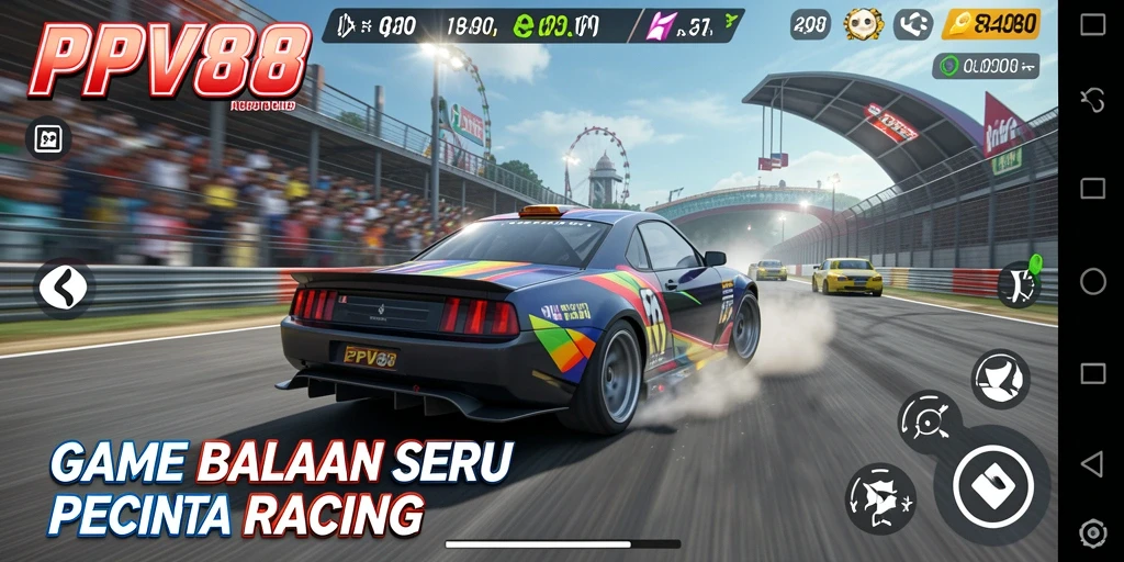 Tampilan menarik dari gameplay balapan dalam PPV88.