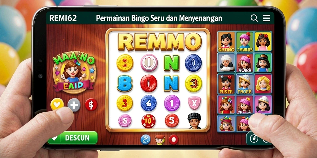 Tampilan menarik dari gameplay Bingo di REMI62.