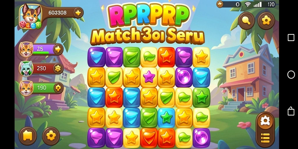 Tampilan screenshot gameplay RPRPRP yang penuh warna dan seru.