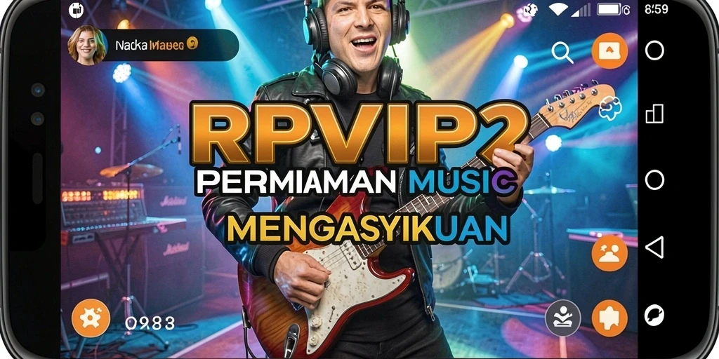 Screenshot RPVIP2 menampilkan pemain menikmati permainan musik dengan antusias.