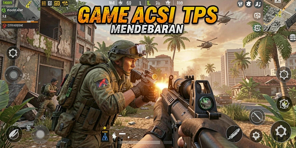 Screenshot gameplay RR89 menampilkan aksi menembak yang mendebarkan.