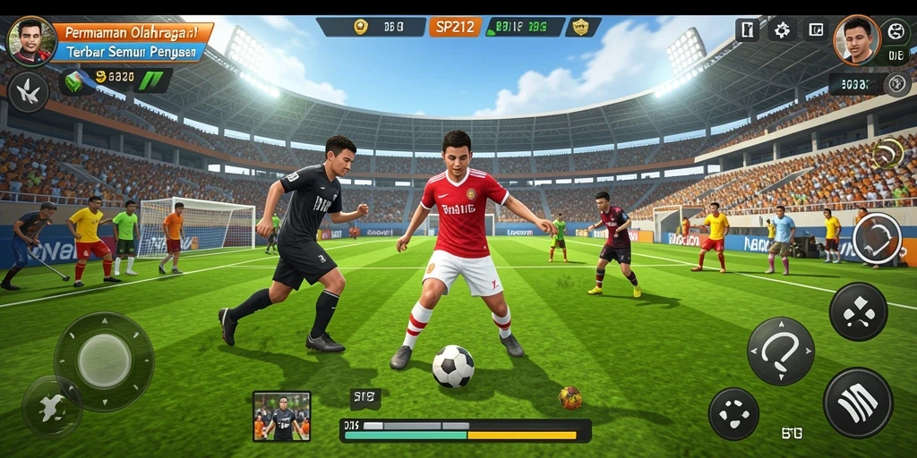Tampilan gameplay SP212 yang mendebarkan dan penuh aksi olahraga.