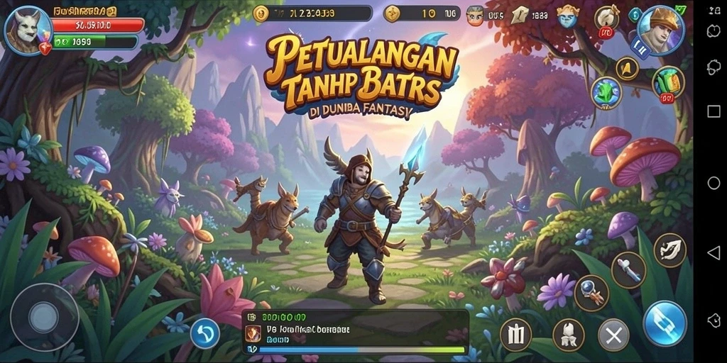 Screenshot menunjukkan aksi pertarungan seru di dunia RPG V07.
