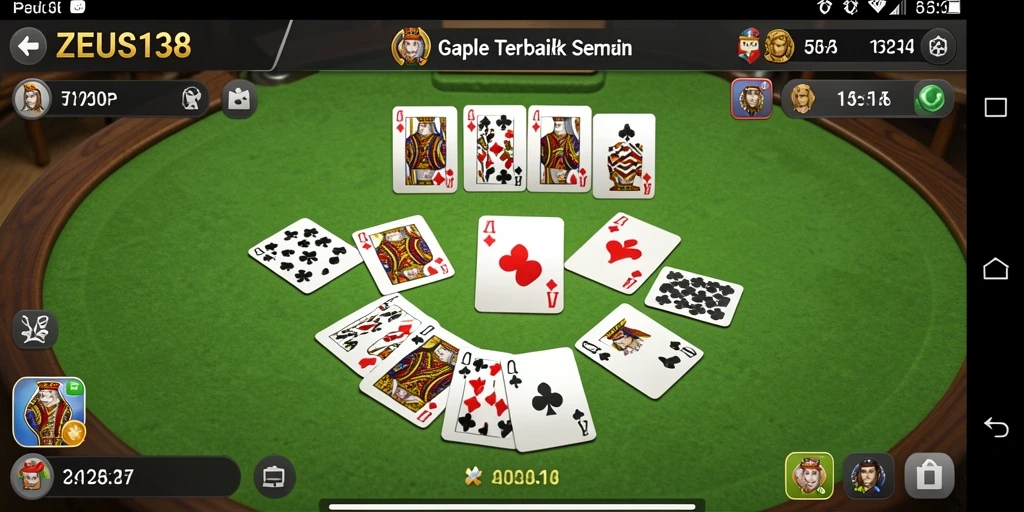 Screenshot utama ZEUS138 menampilkan gameplay Gaple yang seru.